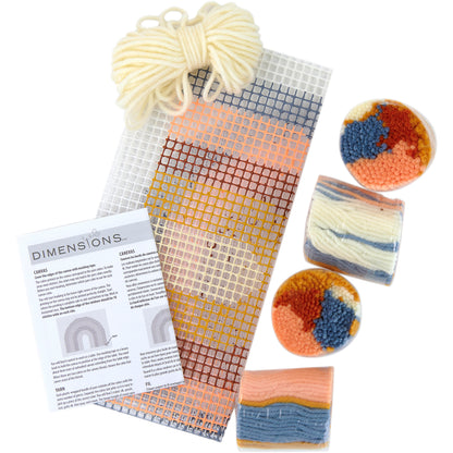 Dimensions Rainbow Latch Hook Kit, 12" x 9" excluding fringe