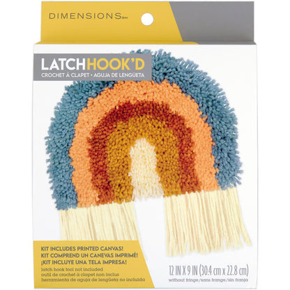 Dimensions Rainbow Latch Hook Kit, 12" x 9" excluding fringe