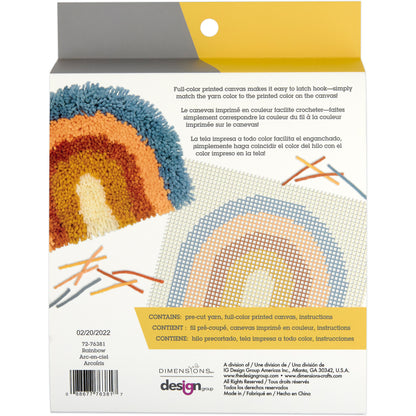 Dimensions Rainbow Latch Hook Kit, 12" x 9" excluding fringe