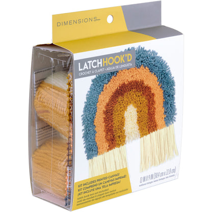 Dimensions Rainbow Latch Hook Kit, 12" x 9" excluding fringe