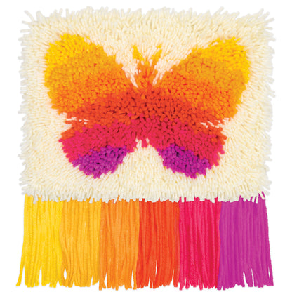Dimensions Butterfly Latch Hook Kit, 12" x 9" excluding fringe