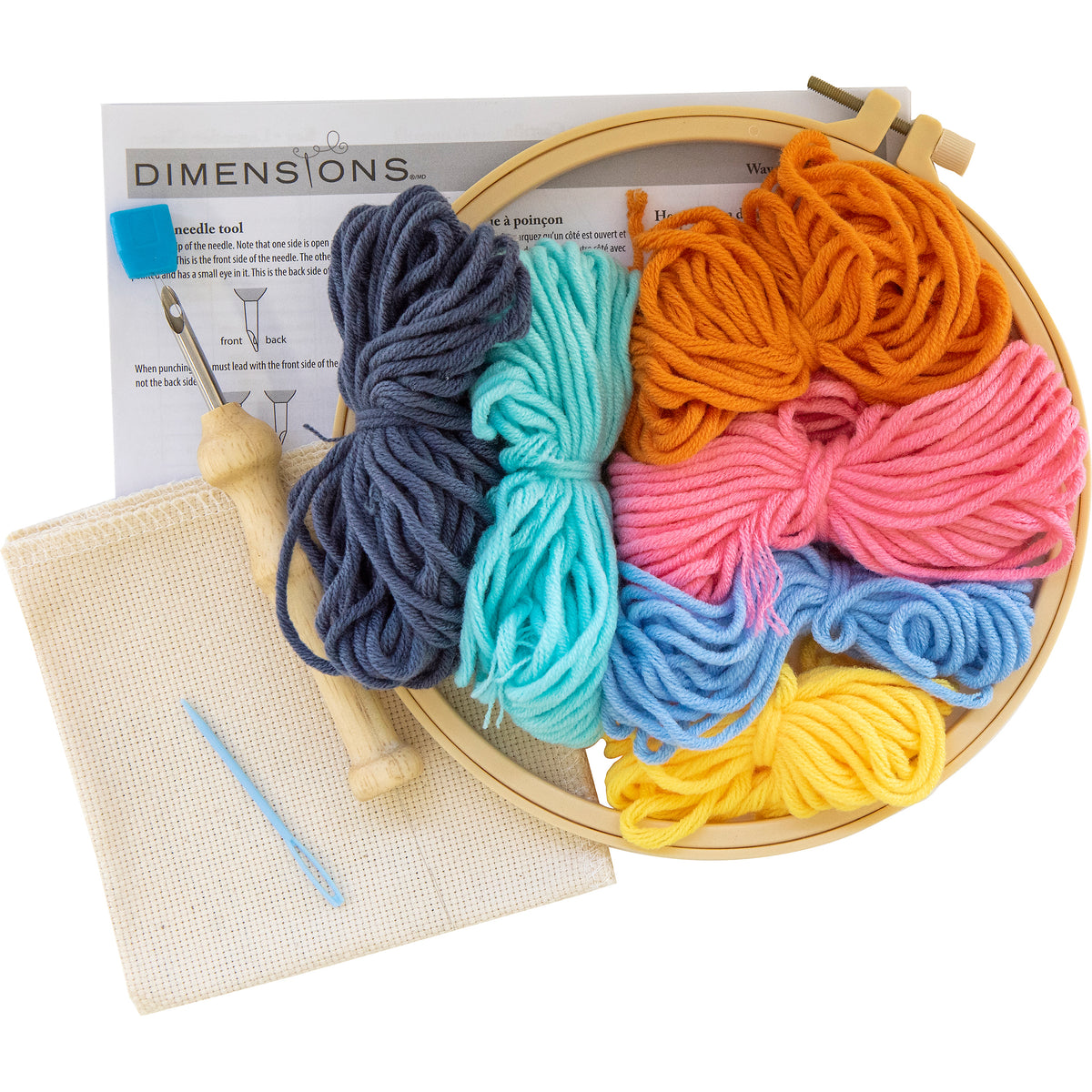Dimensions Waves Punch Needle Kit, 8" diameter
