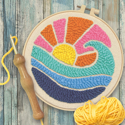 Dimensions Waves Punch Needle Kit, 8" diameter