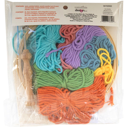Dimensions Mushrooms Punch Needle Kit, 8" diameter