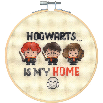 Harry Potter Hogwarts Counted Cross Stitch Kit from Dimensions, 6" diameter