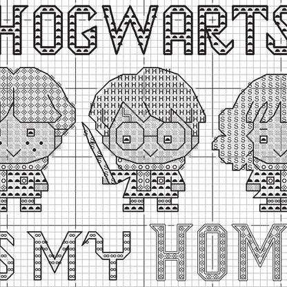 Harry Potter Hogwarts Counted Cross Stitch Kit from Dimensions, 6" diameter
