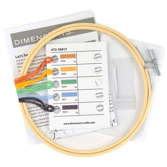 Dimensions Mod Rainbow Embroidery Kit, 6" diameter