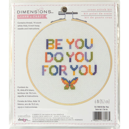 Dimensions Be You Counted Cross Stitch Kit, 6" diameter