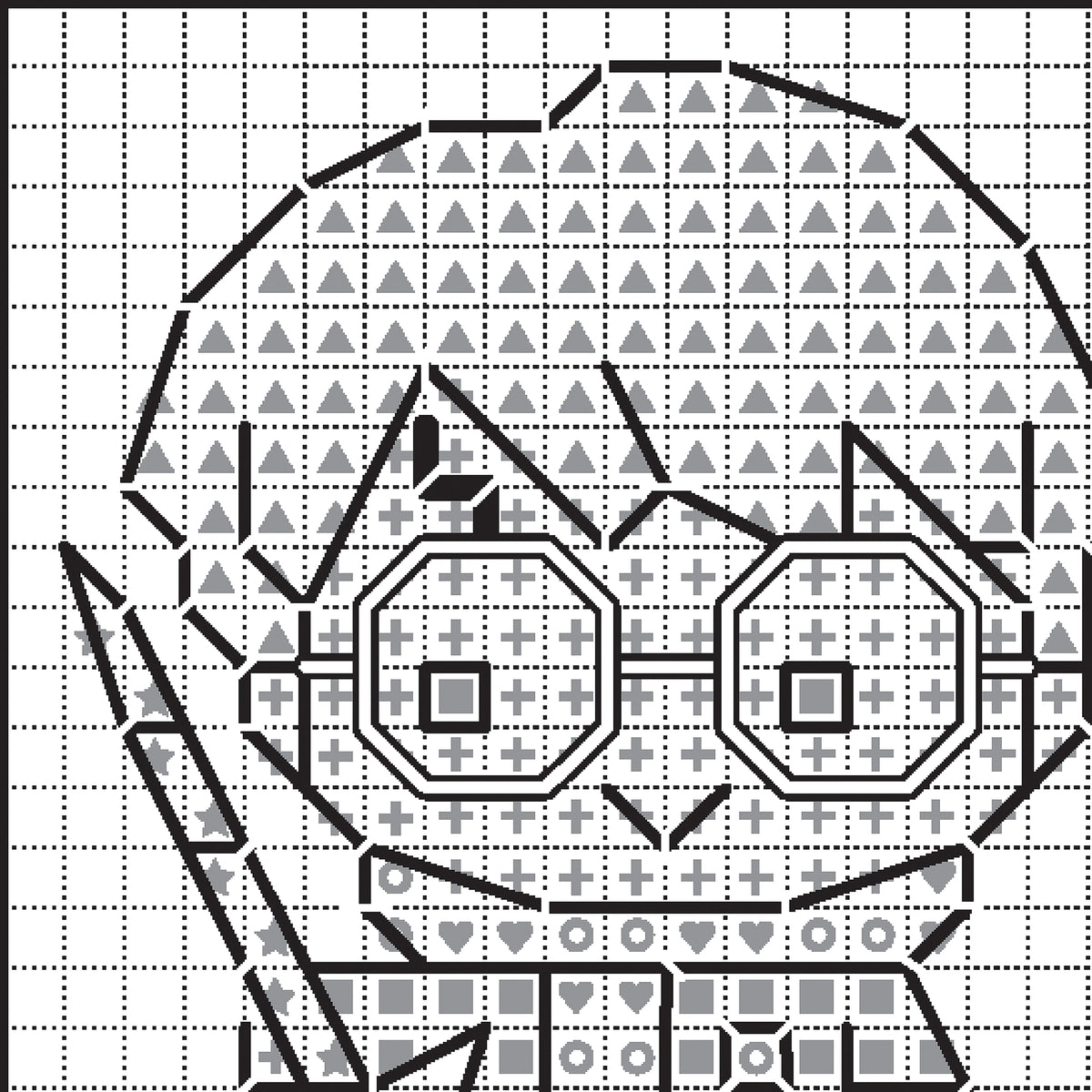 Chibi Harry Potter Counted Cross Stitch Kit from Dimensions, 3" diameter