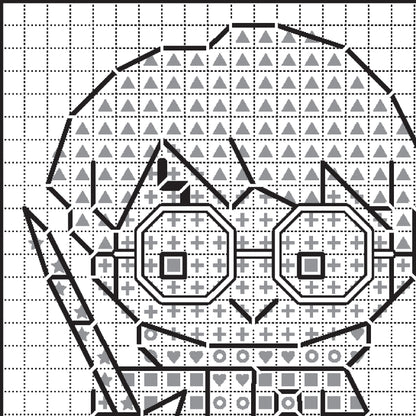 Chibi Harry Potter Counted Cross Stitch Kit from Dimensions, 3" diameter
