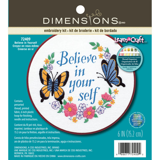 Dimensions Be Yourself Embroidery Kit, 6" diameter