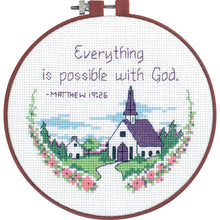 Dimensions Everything is Possible Counted Cross Stitch Kit, 6" diameter