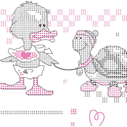 Dimensions Cute or What? Quilt Stamped Cross Stitch Kit, 34" x 43"