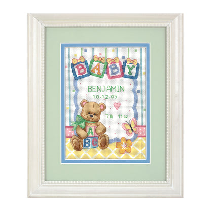Dimensions Baby Blocks Birth Record Counted Cross Stitch Kit, 5" x 7"