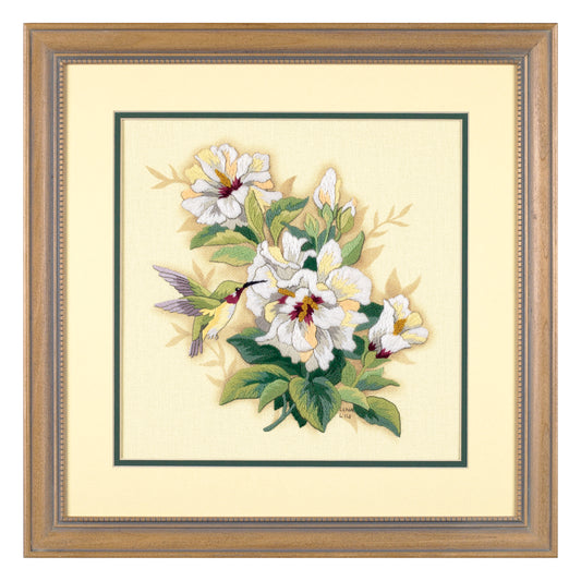 Dimensions Hibiscus Floral Crewel Embroidery Kit, 12" x 12"