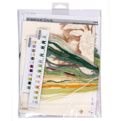 Dimensions Hibiscus Floral Crewel Embroidery Kit, 12" x 12"