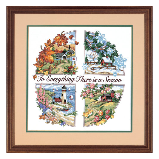 Dimensions A Season for Everything Stamped Cross Stitch Kit, 14" x 14"