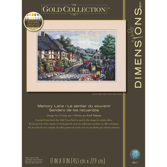 Dimensions Gold Collection Memory Lane Counted Cross Stitch Kit, 17" x 11"