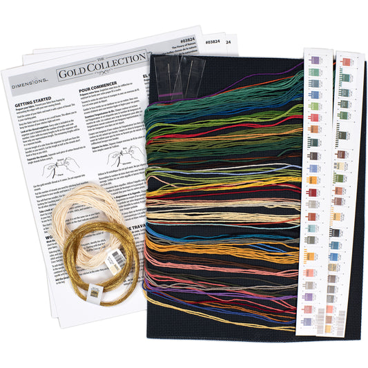 Dimensions Gold Collection The Finery of Nature Counted Cross Stitch Kit, 14" x 14"