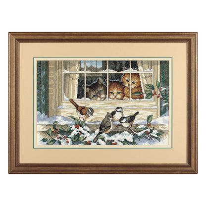 Dimensions Three Bird Watchers Counted Cross Stitch Kit, 14" x 9"