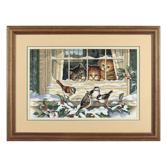Dimensions Three Bird Watchers Counted Cross Stitch Kit, 14" x 9"