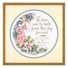 Dimensions To Have and To Hold Wedding Record Counted Cross Stitch Kit, 12" diameter