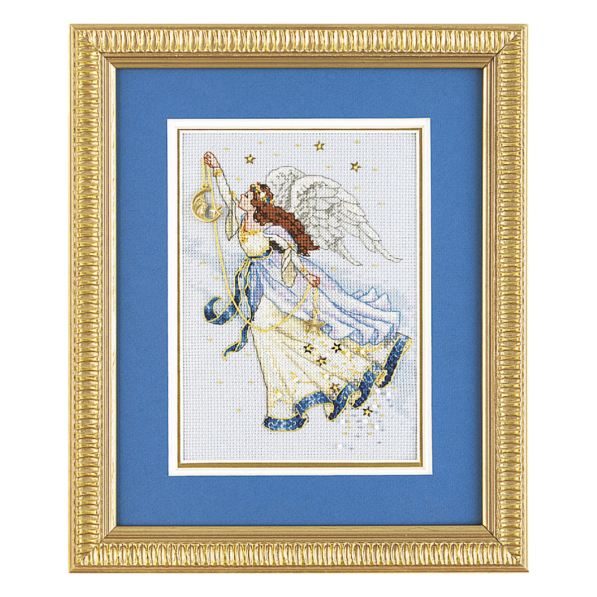 Dimensions Gold Collection Petite Twilight Angel Counted Cross Stitch Kit, 5" x 7"