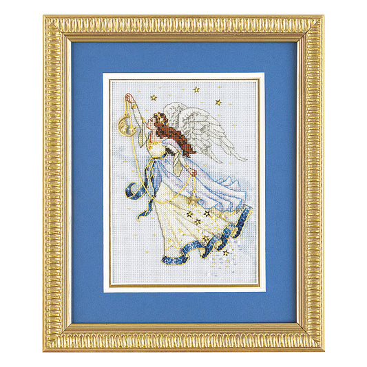 Dimensions Gold Collection Petite Twilight Angel Counted Cross Stitch Kit, 5" x 7"