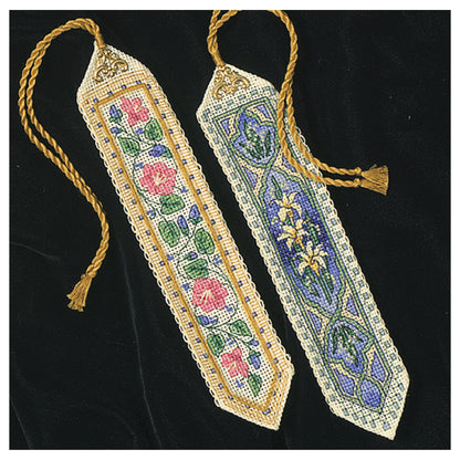 Dimensions Gold Collection Petite Elegant Bookmarks Counted Cross Stitch Kit, Set of 2, 9" long each