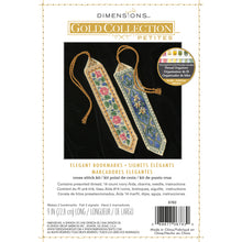 Dimensions Gold Collection Petite Elegant Bookmarks Counted Cross Stitch Kit, Set of 2, 9" long each