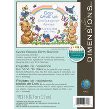 Dimensions God's Babies Birth Record Counted Cross Stitch Kit, 7" x 5"