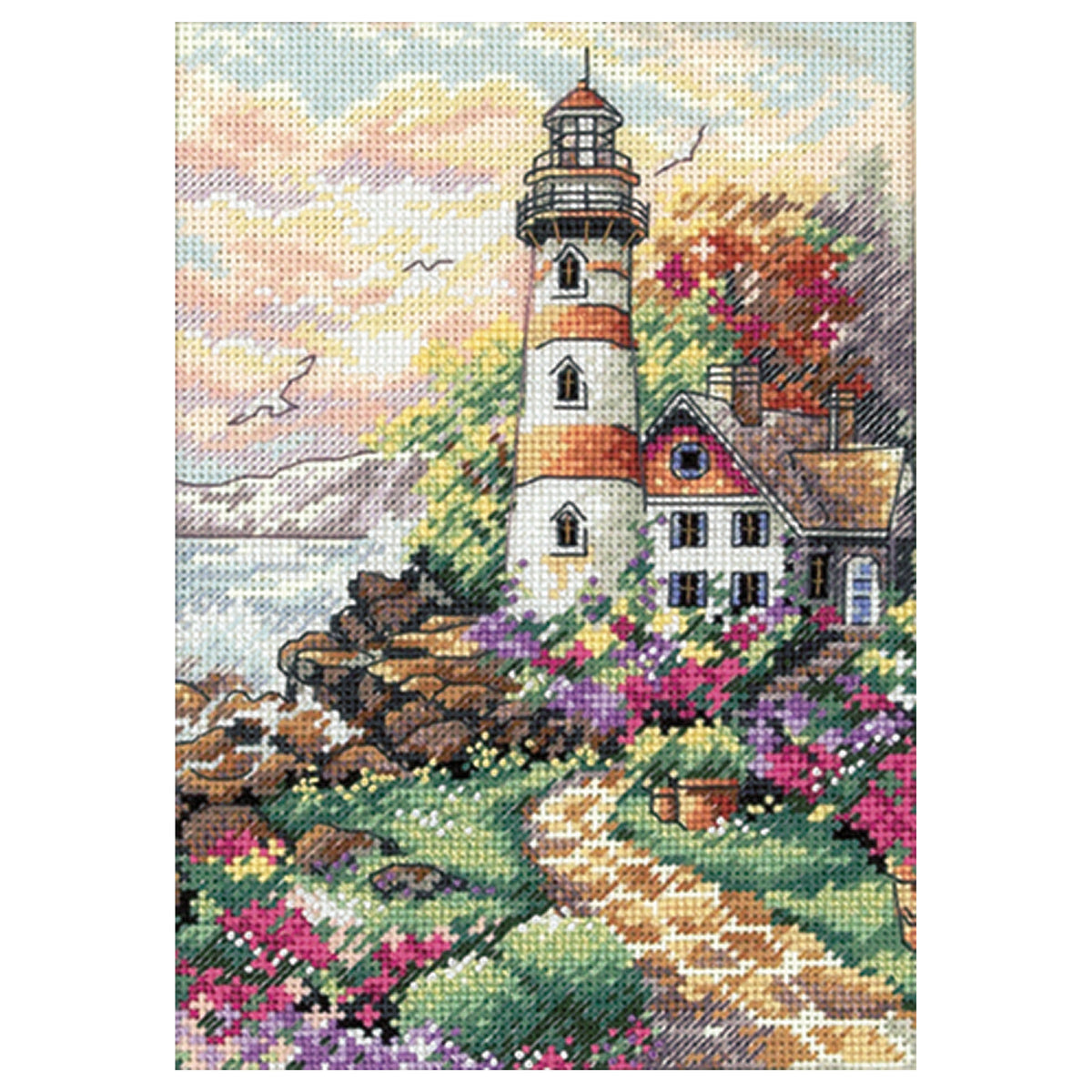 Dimensions Gold Collection Petite Beacon at Daybreak Counted Cross Stitch Kit, 5" x 7"