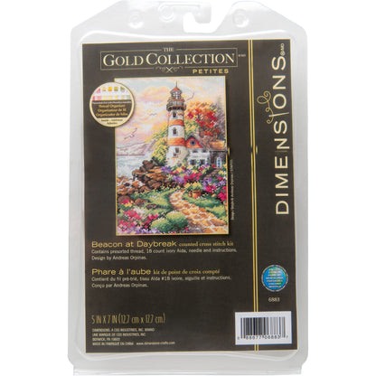 Dimensions Gold Collection Petite Beacon at Daybreak Counted Cross Stitch Kit, 5" x 7"