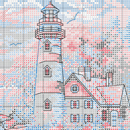 Dimensions Gold Collection Petite Beacon at Daybreak Counted Cross Stitch Kit, 5" x 7"