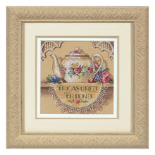 Dimensions Gold Collection Petite Treasured Friend Teapot Counted Cross Stitch Kit, 6" x 6"