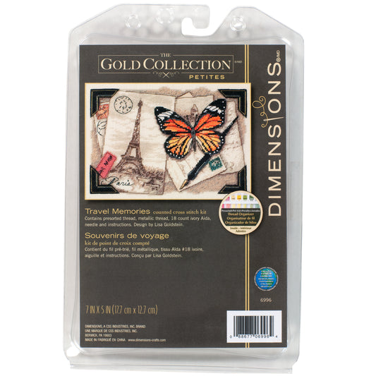 Dimensions Gold Collection Petite Travel Memories Counted Cross Stitch Kit, 7" x 5"