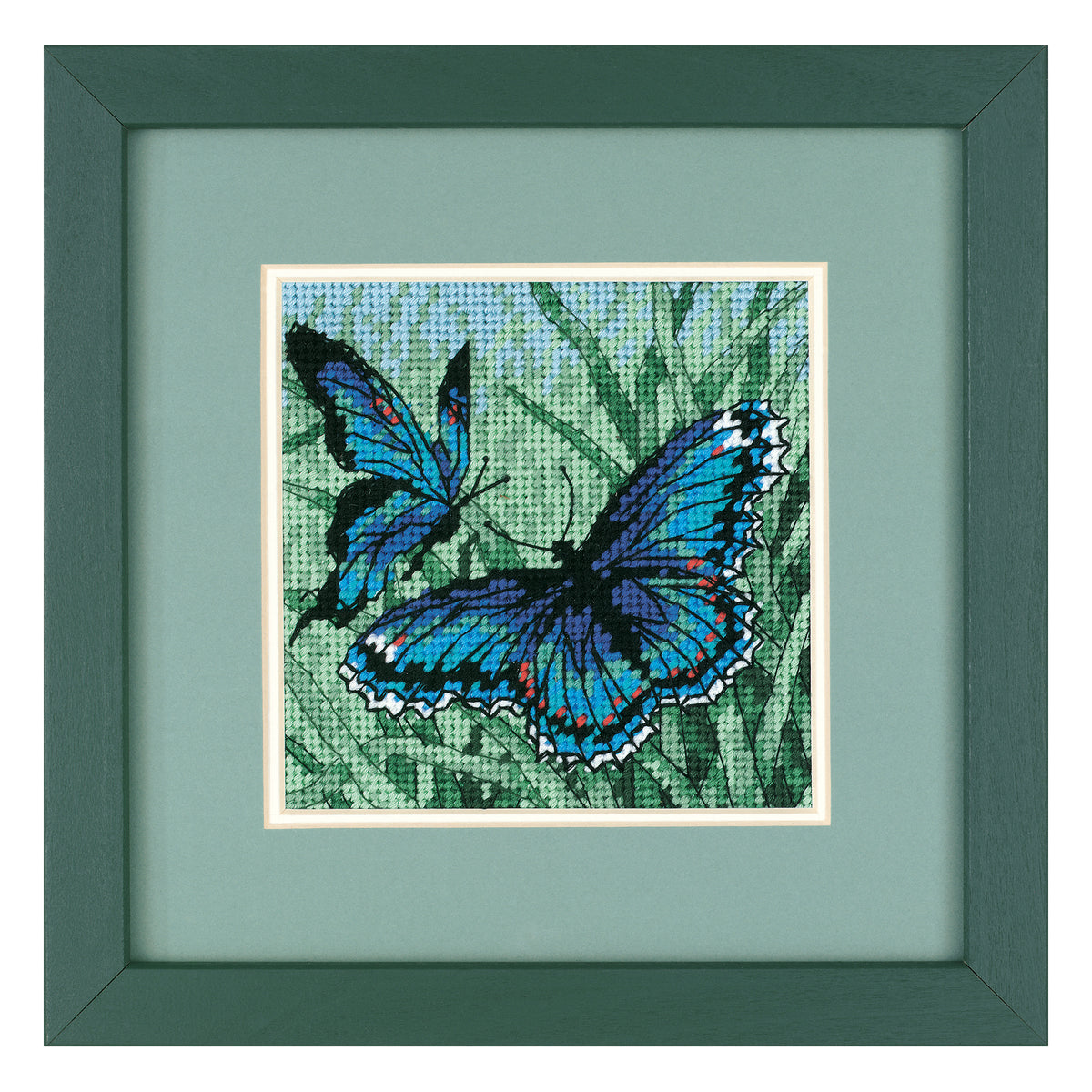 Dimensions Butterfly Duo Needlepoint Kit, 5" x 5"