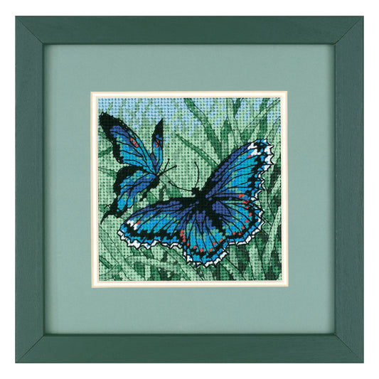 Dimensions Butterfly Duo Needlepoint Kit, 5" x 5"