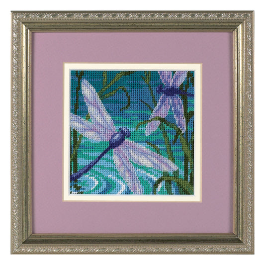 Dimensions Dragonfly Pair Needlepoint Kit, 5" x 5"