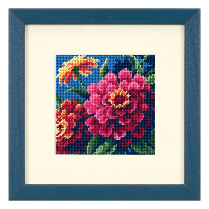 Dimensions Zinnias Needlepoint Kit, 5" x 5"
