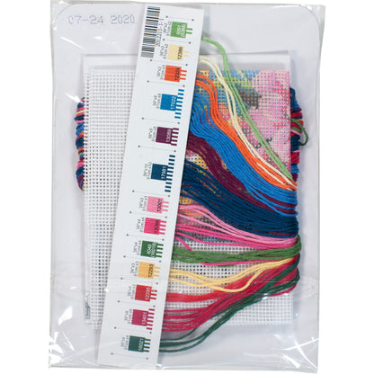 Dimensions Zinnias Needlepoint Kit, 5" x 5"