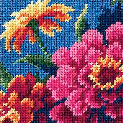 Dimensions Zinnias Needlepoint Kit, 5" x 5"