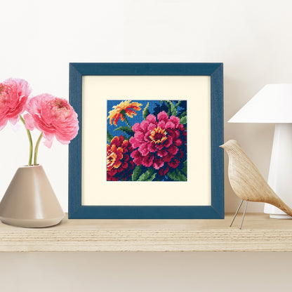 Dimensions Zinnias Needlepoint Kit, 5" x 5"