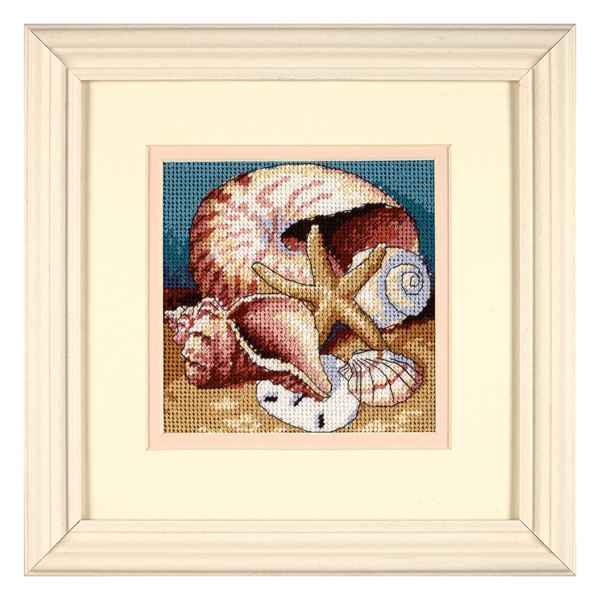 Dimensions Shell Collage Needlepoint Kit, 5" x 5"
