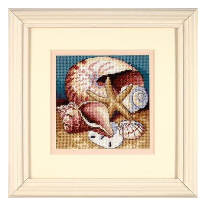 Dimensions Shell Collage Needlepoint Kit, 5" x 5"