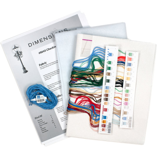 Dimensions Checking His List Stocking Counted Cross Stitch Kit, 16" long