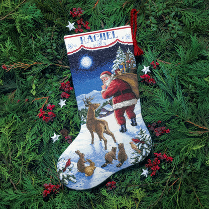 Dimensions Santa's Arrival Stocking Counted Cross Stitch Kit, 16" long