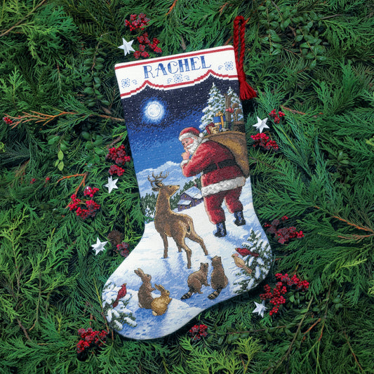 Dimensions Santa's Arrival Stocking Counted Cross Stitch Kit, 16" long
