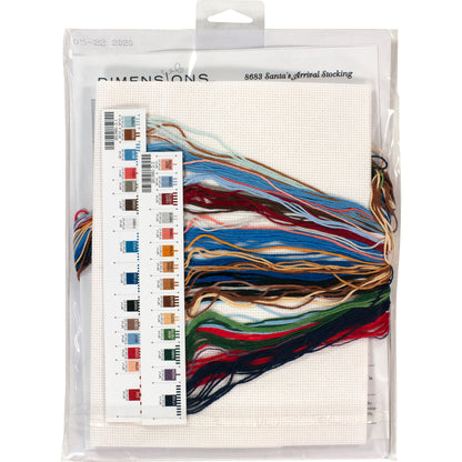 Dimensions Santa's Arrival Stocking Counted Cross Stitch Kit, 16" long