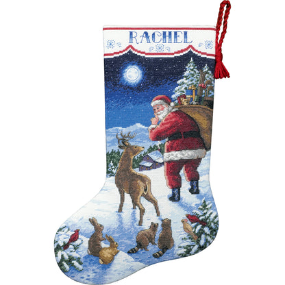 Dimensions Santa's Arrival Stocking Counted Cross Stitch Kit, 16" long